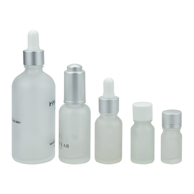 5ml 10ml 30ml 50ml 100ml Clear Frosted Glass Essential Oil Bottles 0.5OZ 1OZ 2OZ 4OZ 8OZ 16OZ Clear Frosted Boston Bottles