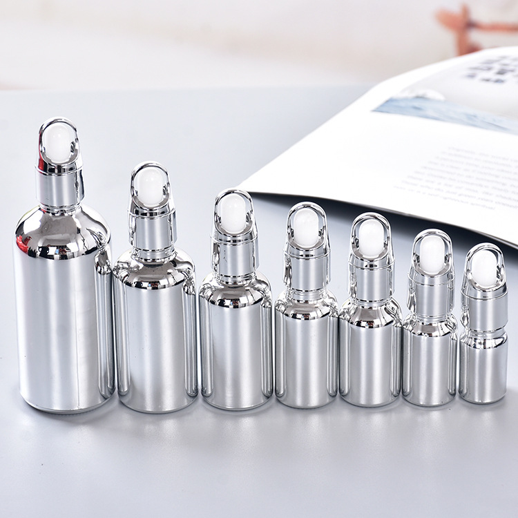 5ml 10ml 30ml 50ml 100ml electroplate gold silver glass dropper perfume bottle with glass dropper pipette wholesale