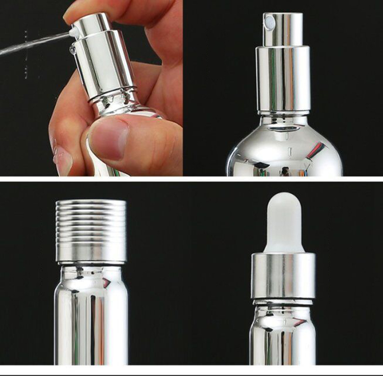 5ml 10ml 30ml 50ml 100ml electroplate gold silver glass dropper perfume bottle with glass dropper pipette wholesale