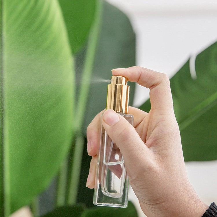 5ml 10ml 30ml clear cosmetic glass perfume bottle with spray cap