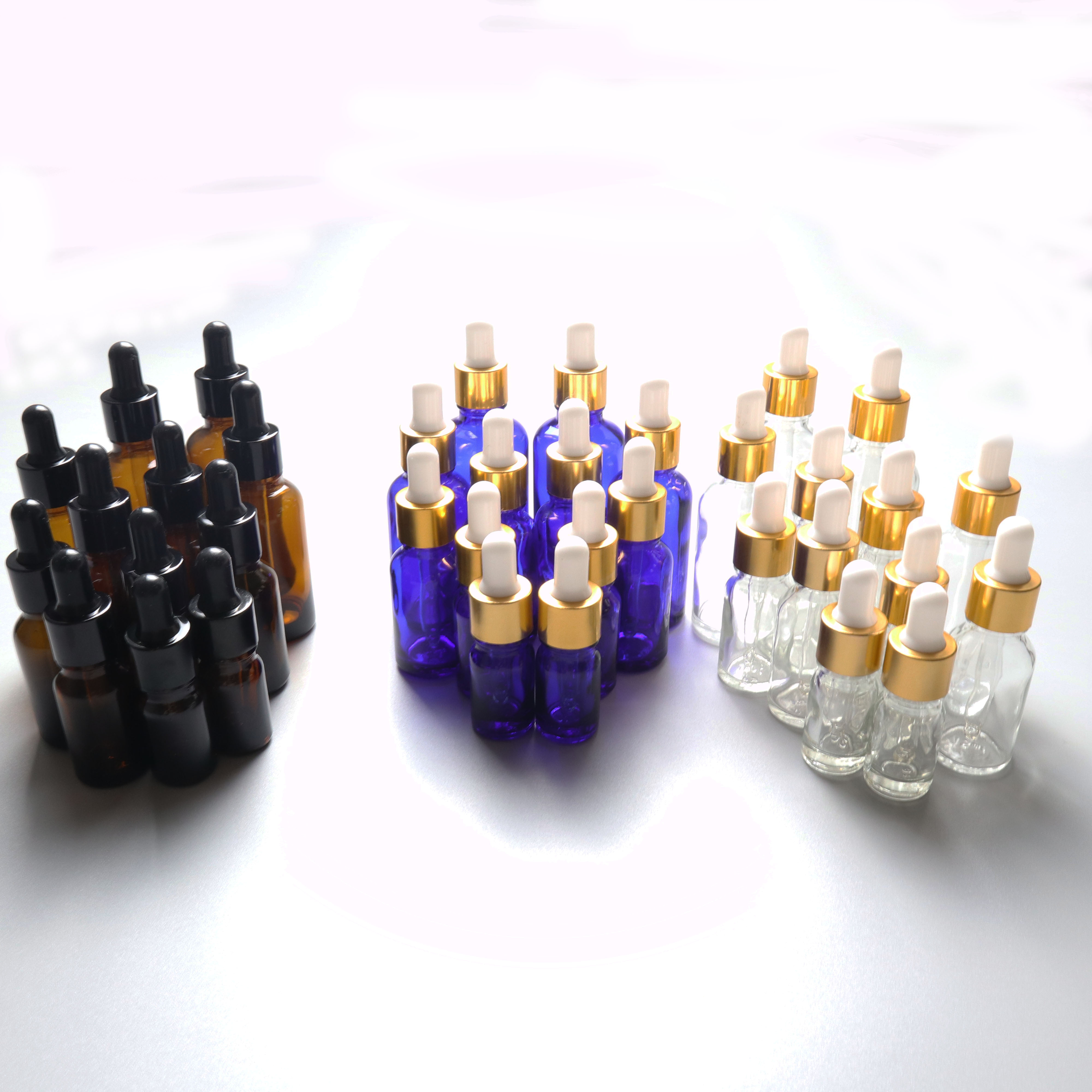 5ml 10ml 30ml custom amber essential oil glass dropper bottle with box