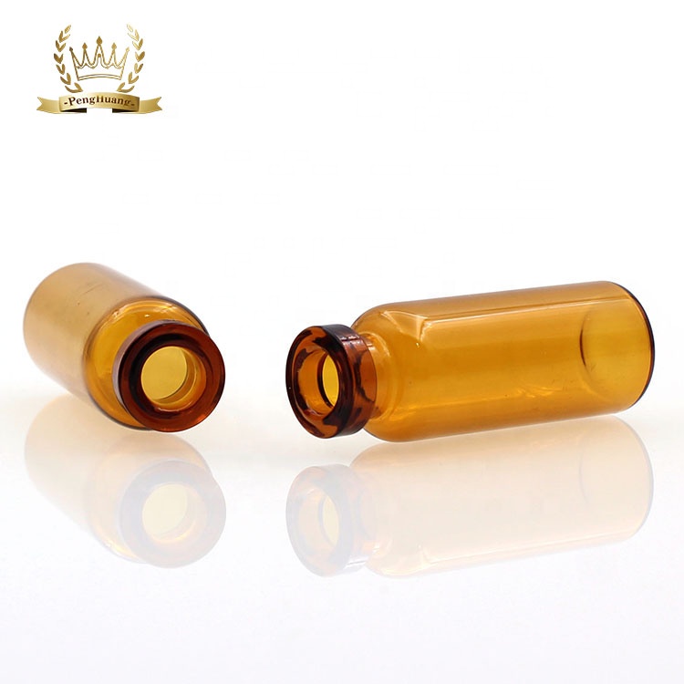 5ml 10ml Crimp Injection Pharmaceutical Sample Dram Amber Glass Bottle Vials with Aluminum Cap