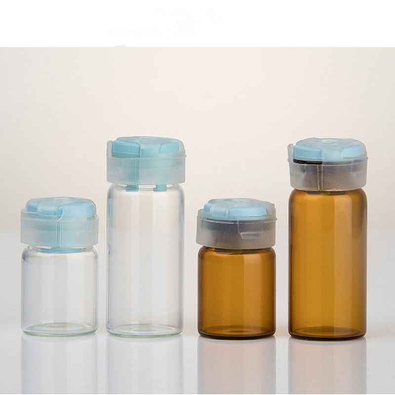 5ml 10ml Crimp Injection Pharmaceutical Sample Dram Amber transparent Glass Bottle Vials with Aluminum Cap