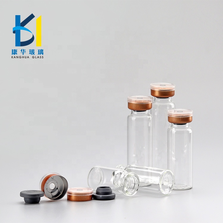 5ml 10ml Empty Mini Pharmacy Butyl Rubber Stoppers Caps Glass Bottle Sterile Vials Botox Injectable Bottle