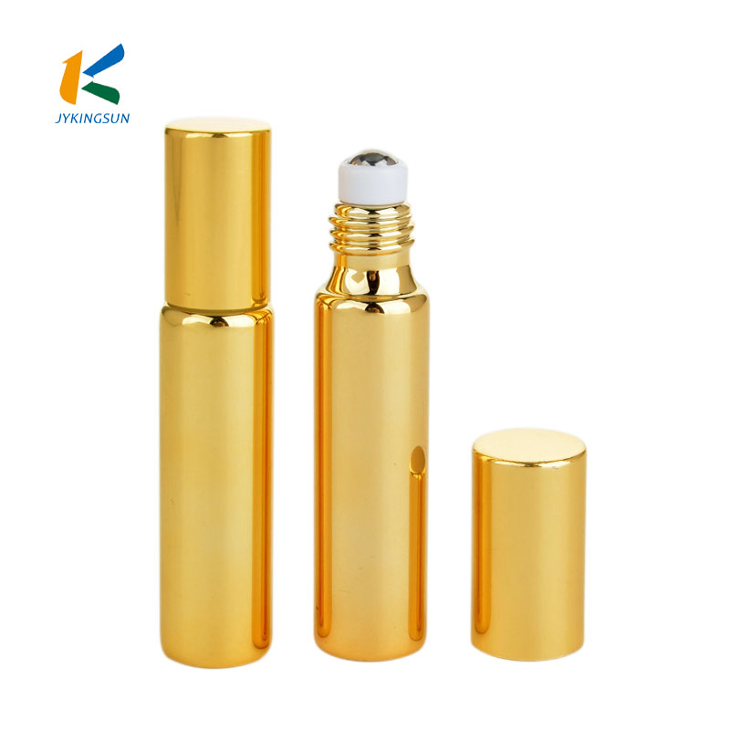 5ml 10ml Glass Essential Oil Bottle Roll On Bottle with Stainless Steel Roller Ball and aluminum Caps