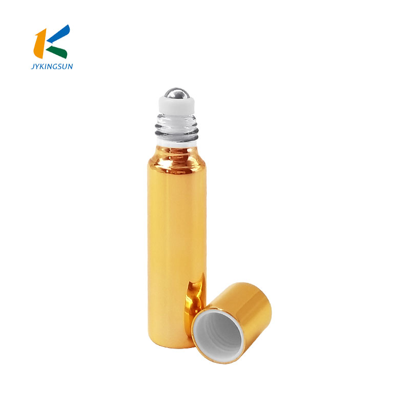 5ml 10ml Glass Essential Oil Bottle Roll On Bottle with Stainless Steel Roller Ball and aluminum Caps