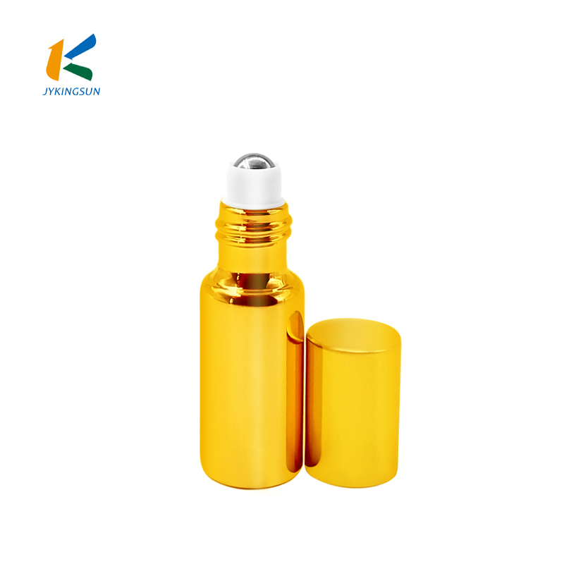 5ml 10ml Glass Essential Oil Bottle Roll On Bottle with Stainless Steel Roller Ball and aluminum Caps