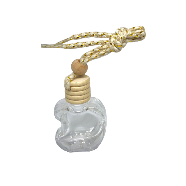 5ml 10ml Mini Apple Shape Empty Diffuse Glass Car Pendant Perfume Bottle