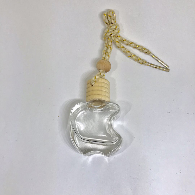 5ml 10ml Mini Apple Shape Empty Diffuse Glass Car Pendant Perfume Bottle