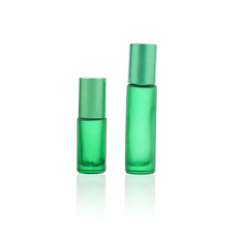 5ml 10ml Roll On Frosted Glass Rainbow Colorful Liptint Perfume Essential Oil Roller Bottles