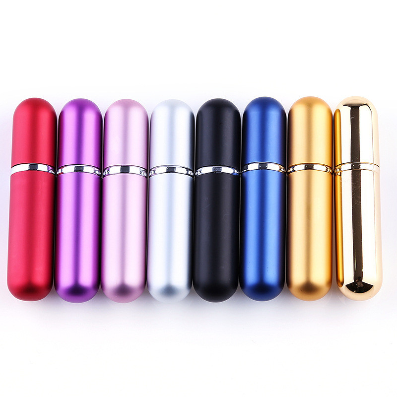 5ml 10ml aluminum perfume glass empty bottle lipstick type aluminum perfume tube cosmetic bottle wholesales