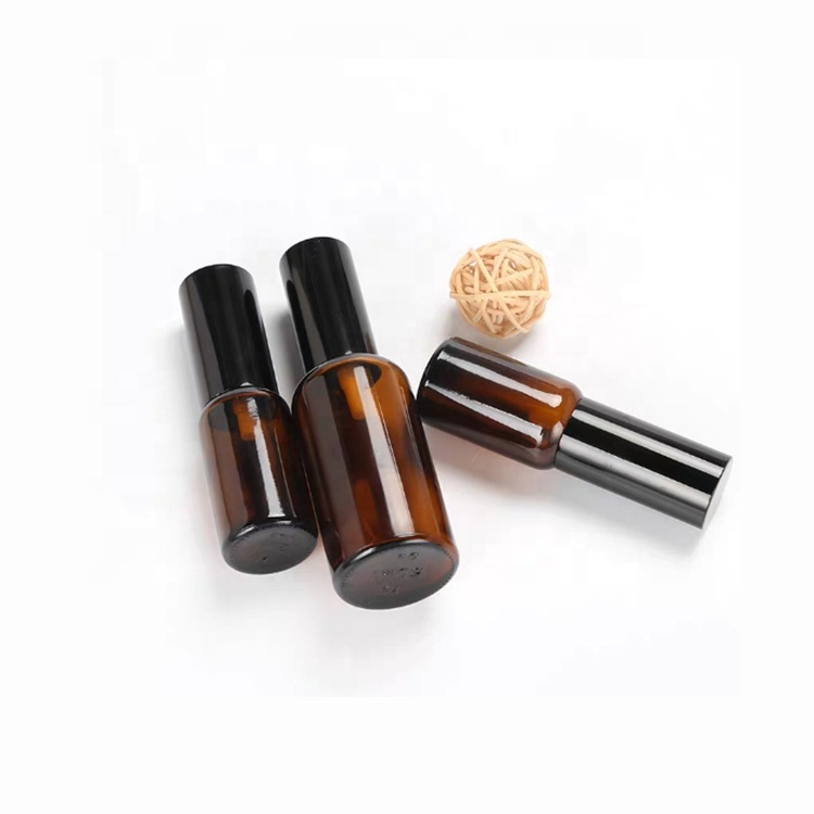 5ml 10ml amber essential oil glass bottle with spray pump cap