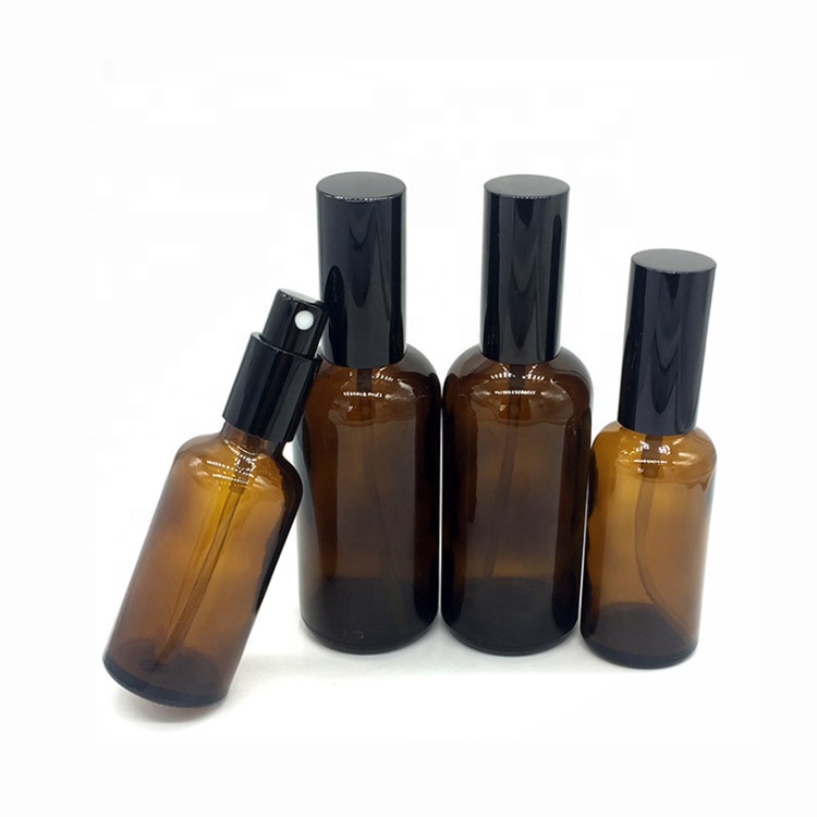 5ml 10ml amber essential oil glass bottle with spray pump cap