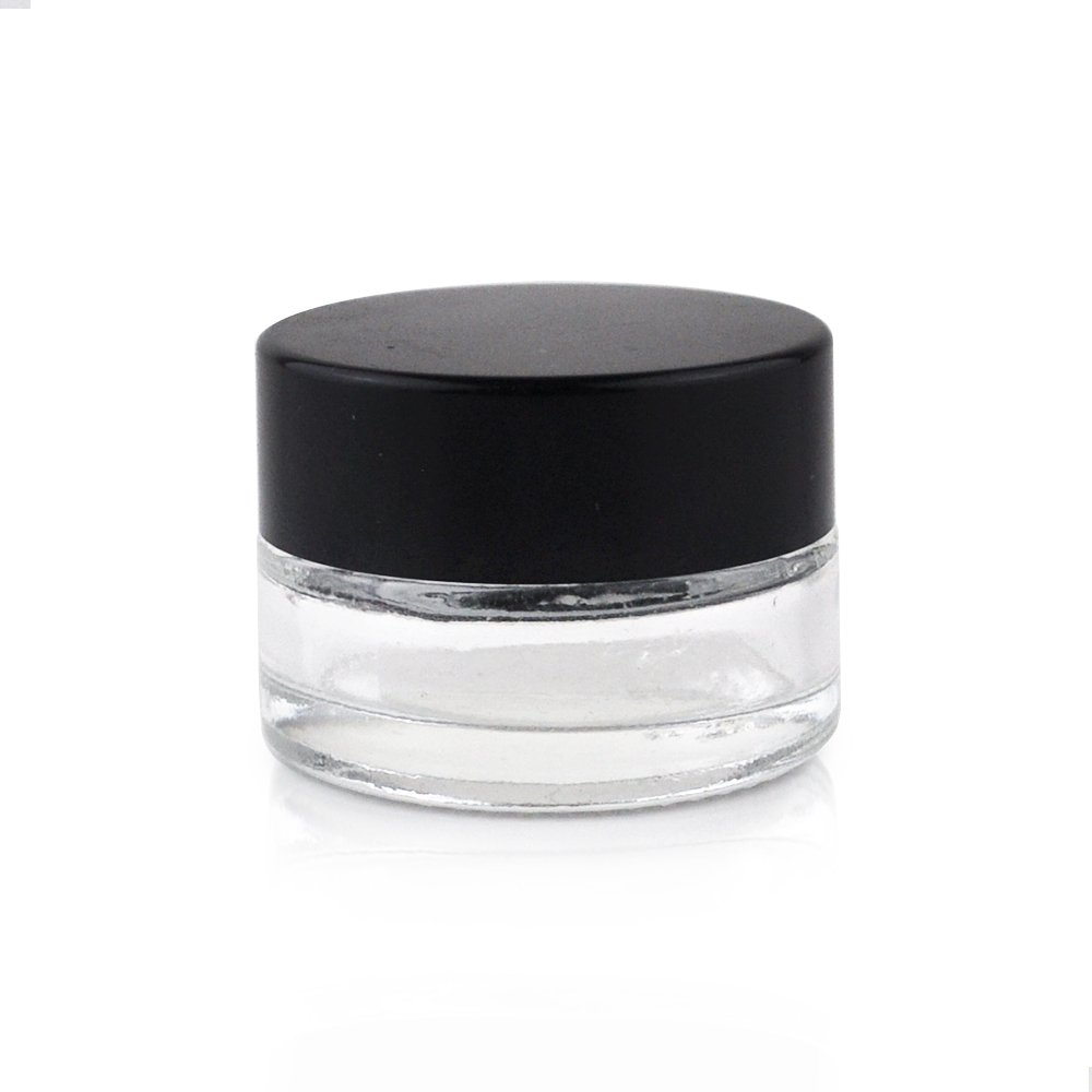 5ml 10ml clear amber frosted glass small cosmetic jar for lip balm