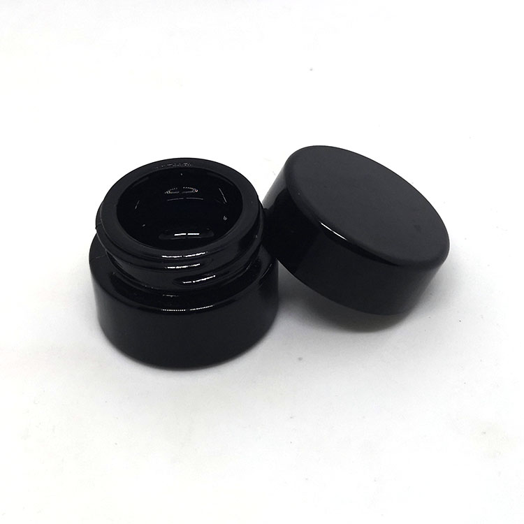 5ml 10ml cosmetic small black eye cream jar Concentrate dark violet uv glass CBD oil container jars