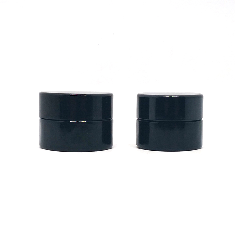 5ml 10ml cosmetic small black eye cream jar Concentrate dark violet uv glass CBD oil container jars