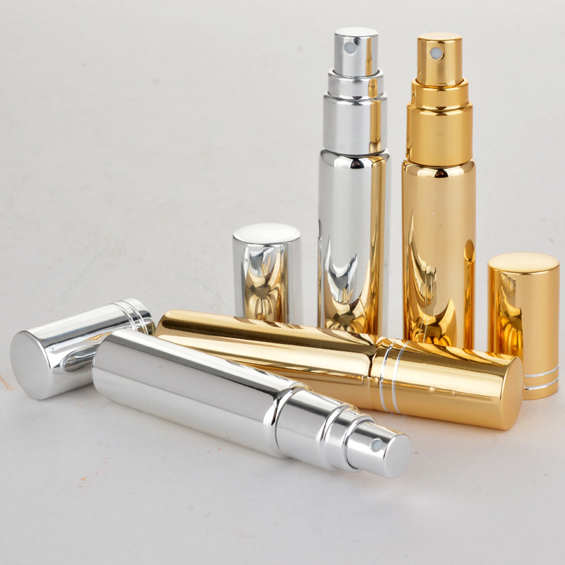 5ml 10ml electroplating UV glass tube electro-aluminum spray perfume sub-bottle lotion spray bottle perfume glass vial