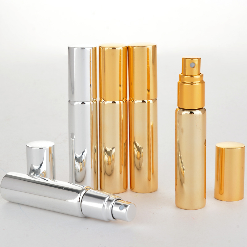 5ml 10ml electroplating UV glass tube electro-aluminum spray perfume sub-bottle lotion spray bottle perfume glass vial