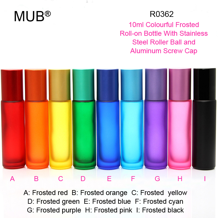 5ml 10ml empty mini matte frosted color glass bottles roller bottles roll on bottle for essential oil wholesale