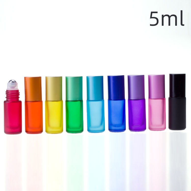 5ml 10ml empty mini matte frosted color glass bottles roller bottles roll on bottle for essential oil wholesale