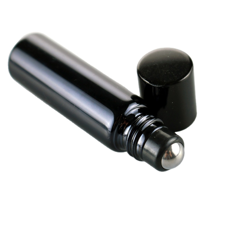 5ml 10ml essential oil roll on bottles 5 ml violet black glass bottle roller ball