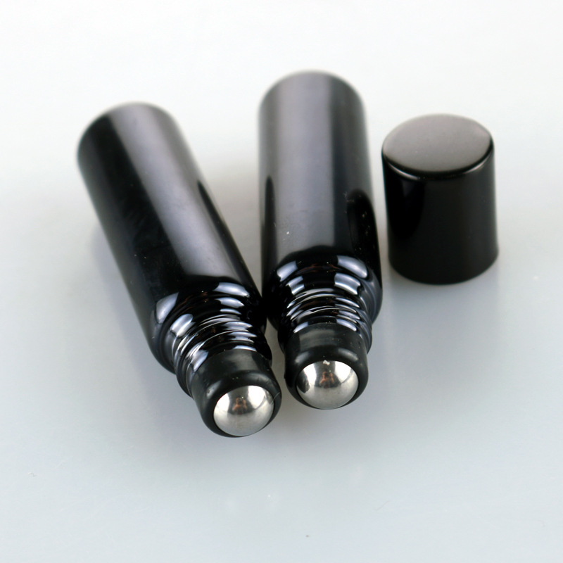 5ml 10ml essential oil roll on bottles 5 ml violet black glass bottle roller ball