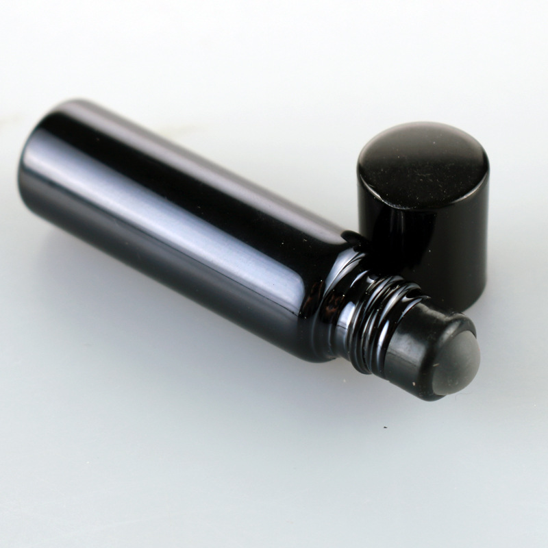 5ml 10ml essential oil roll on bottles 5 ml violet black glass bottle roller ball
