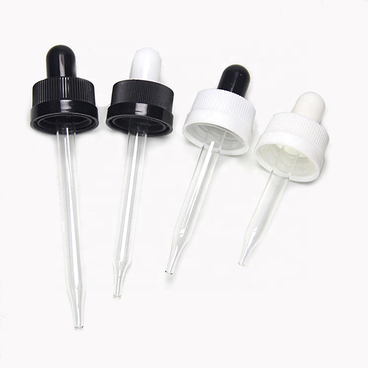 5ml 10ml eye face essential oil cosmetic packaging 30 ml glass dropper bottle for serum with black childproof cap