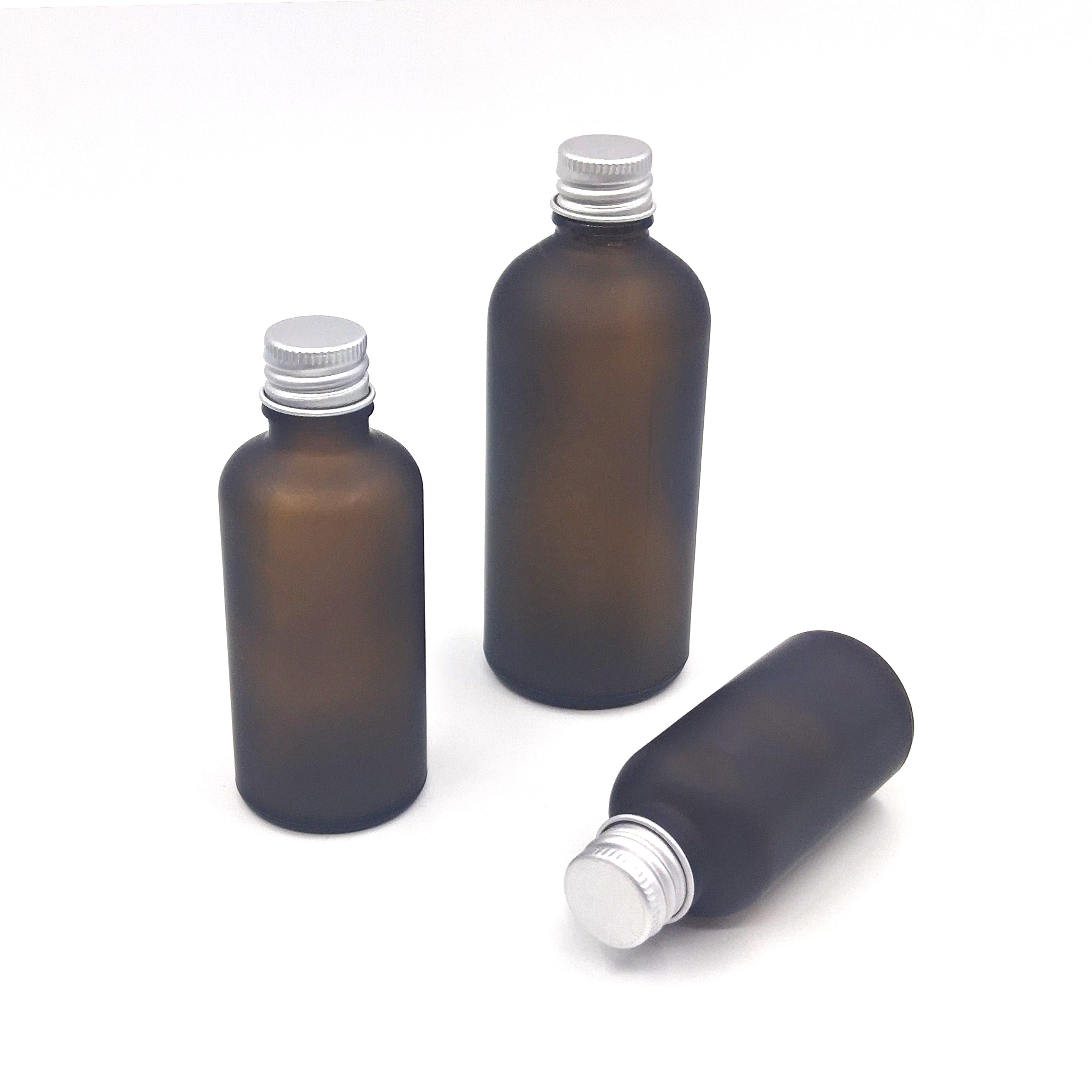 5ml 10ml glass clear/amber essential oil bottle 30 ml 50ml glass bottle with sliver screw cap for arom