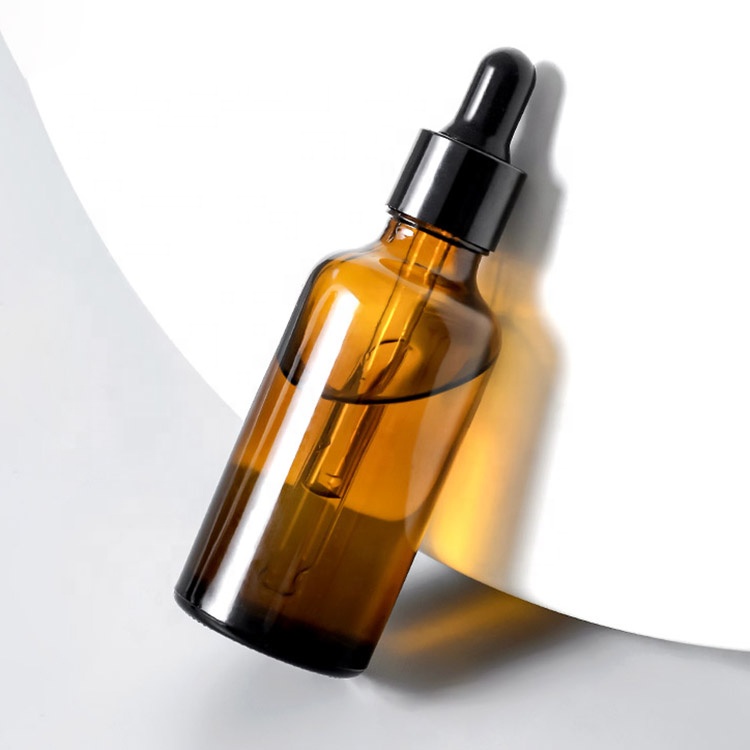 5ml 10ml glass clear/amber essential oil bottle 30 ml 50ml glass dropper bottle with gold cap for aroma perfume oil