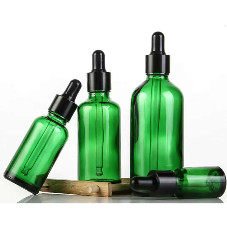 5ml 10ml glass clear/amber essential oil bottle 30 ml 50ml glass dropper bottle with gold cap for aroma perfume oil