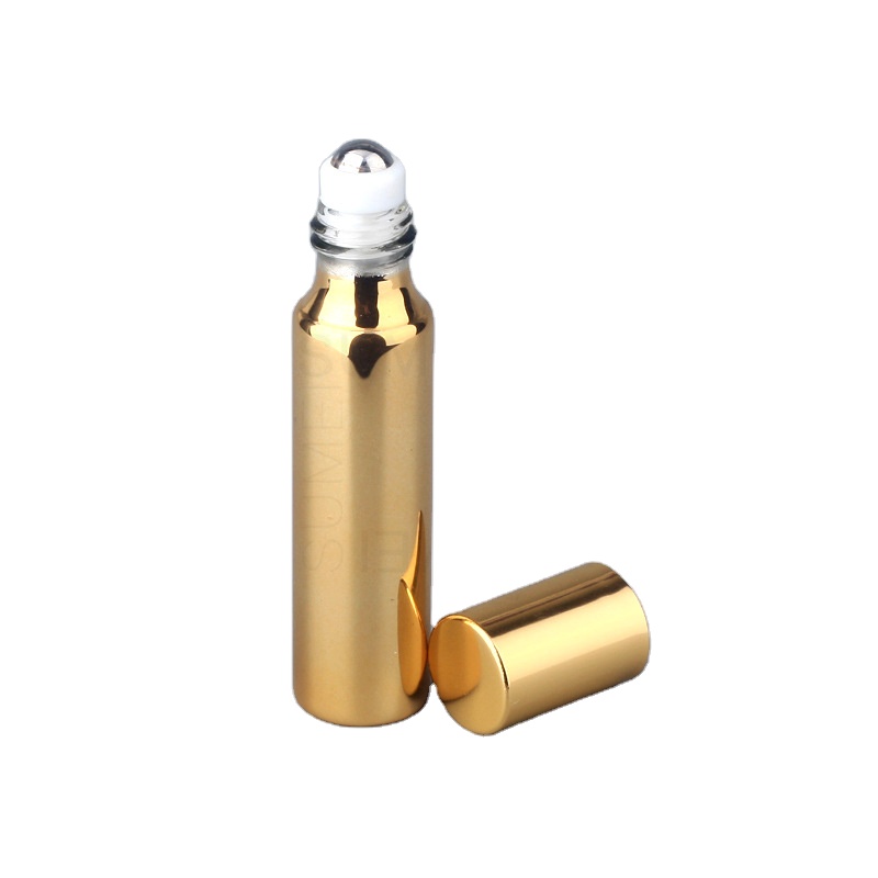 5ml 10ml glass roll-on perfume bottle 10ml UV glass roll on bottle with metal roller ball