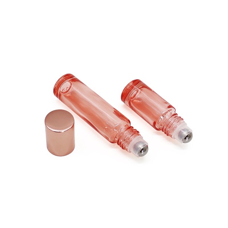 5ml 10ml perfume oil bottles rose gold lids glass cosmetic packing victoria secret pink