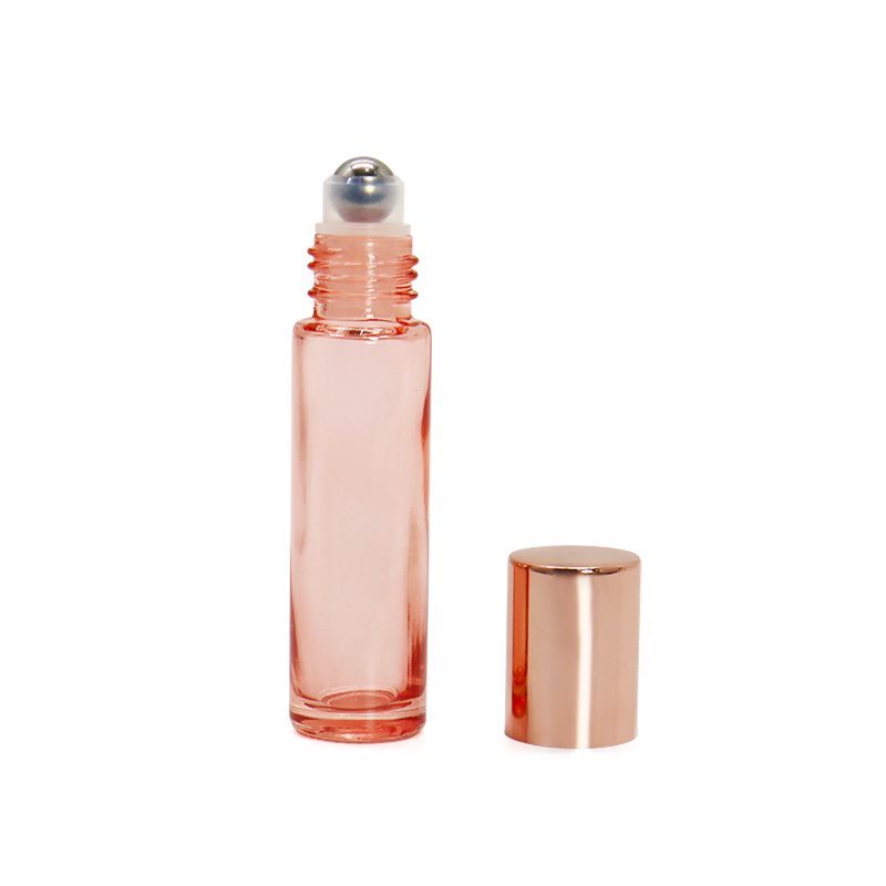5ml 10ml perfume oil bottles rose gold lids glass cosmetic packing victoria secret pink