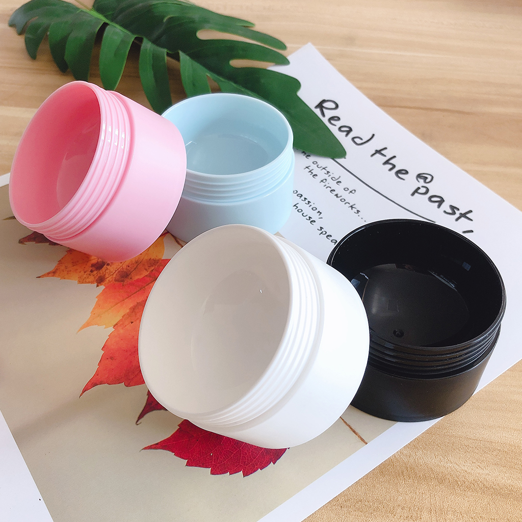 5ml 15g 20g 30g 50g empty sample cute colorful cosmetic jar Skin care cream container matte white blue pink black PP Plastic jar