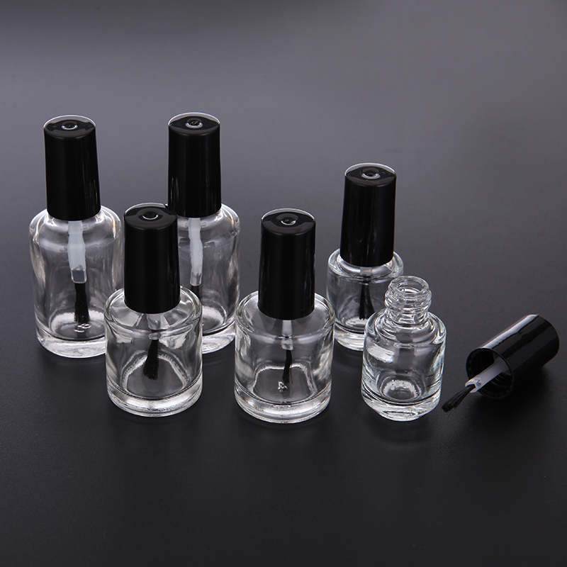 5ml, 15ml, 10ml empty square nail polish bottles with cap and brush for UV gel