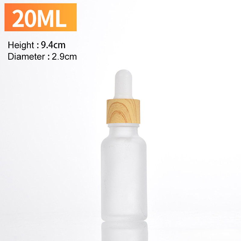 5ml 15ml 20ml 30ml 50ml 100ml Bamboo Frosted Matte Black Amber Glass Bottle with Dropper