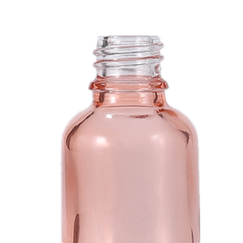 5ml 15ml 20ml 30ml 50ml 100ml Pink Glass Euro Round Dropper Bottle Rose Essential Oil Bottle