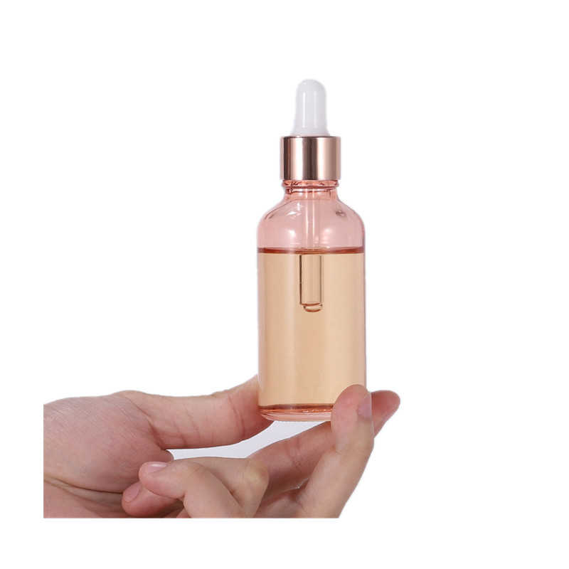 5ml 15ml 20ml 30ml 50ml 100ml Pink Glass Euro Round Dropper Bottle Rose Essential Oil Bottle