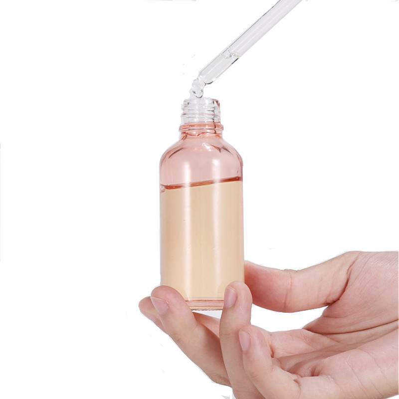 5ml 15ml 20ml 30ml 50ml 100ml Pink Glass Euro Round Dropper Bottle Rose Essential Oil Bottle