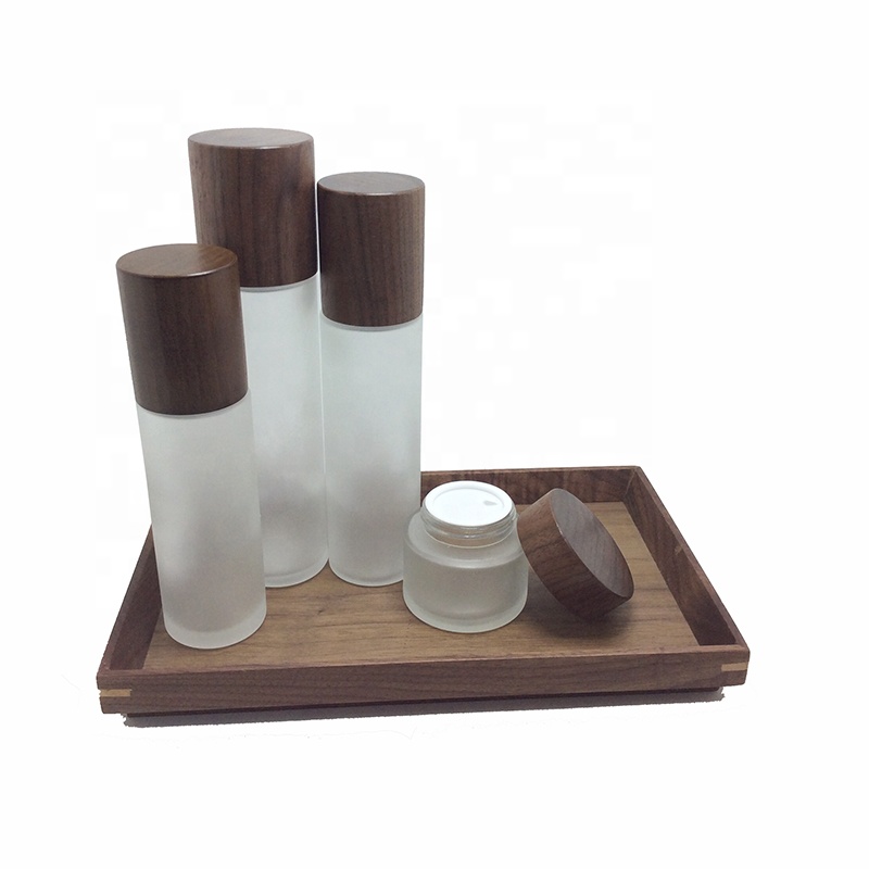 5ml 15ml 20ml 30ml 50ml Glass Bamboo Dropper Frosted Amber Essential Oil Bottle with Child Resistant Cap