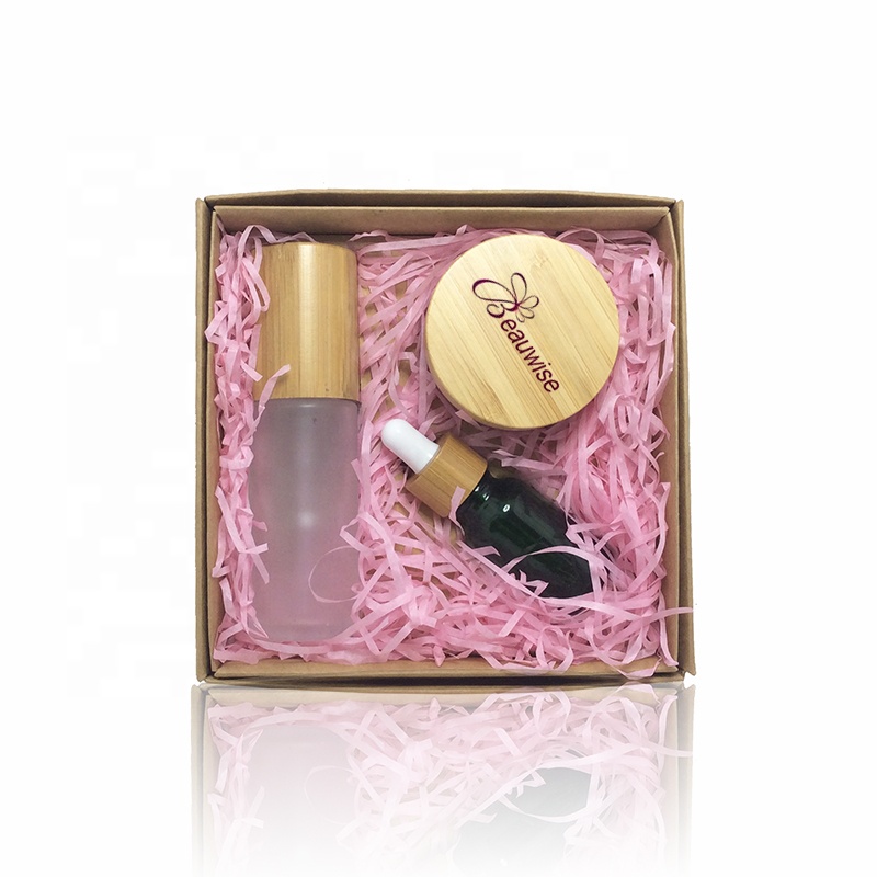 5ml 15ml 20ml 30ml 50ml Glass Bamboo Dropper Frosted Amber Essential Oil Bottle with Child Resistant Cap