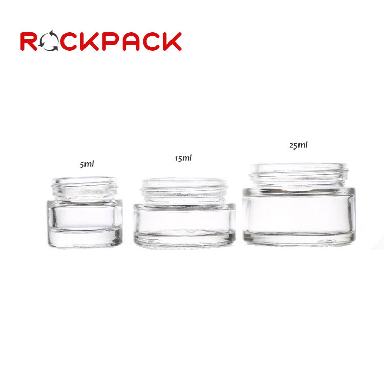 5ml 15ml 25ml glass empty eye cream jar