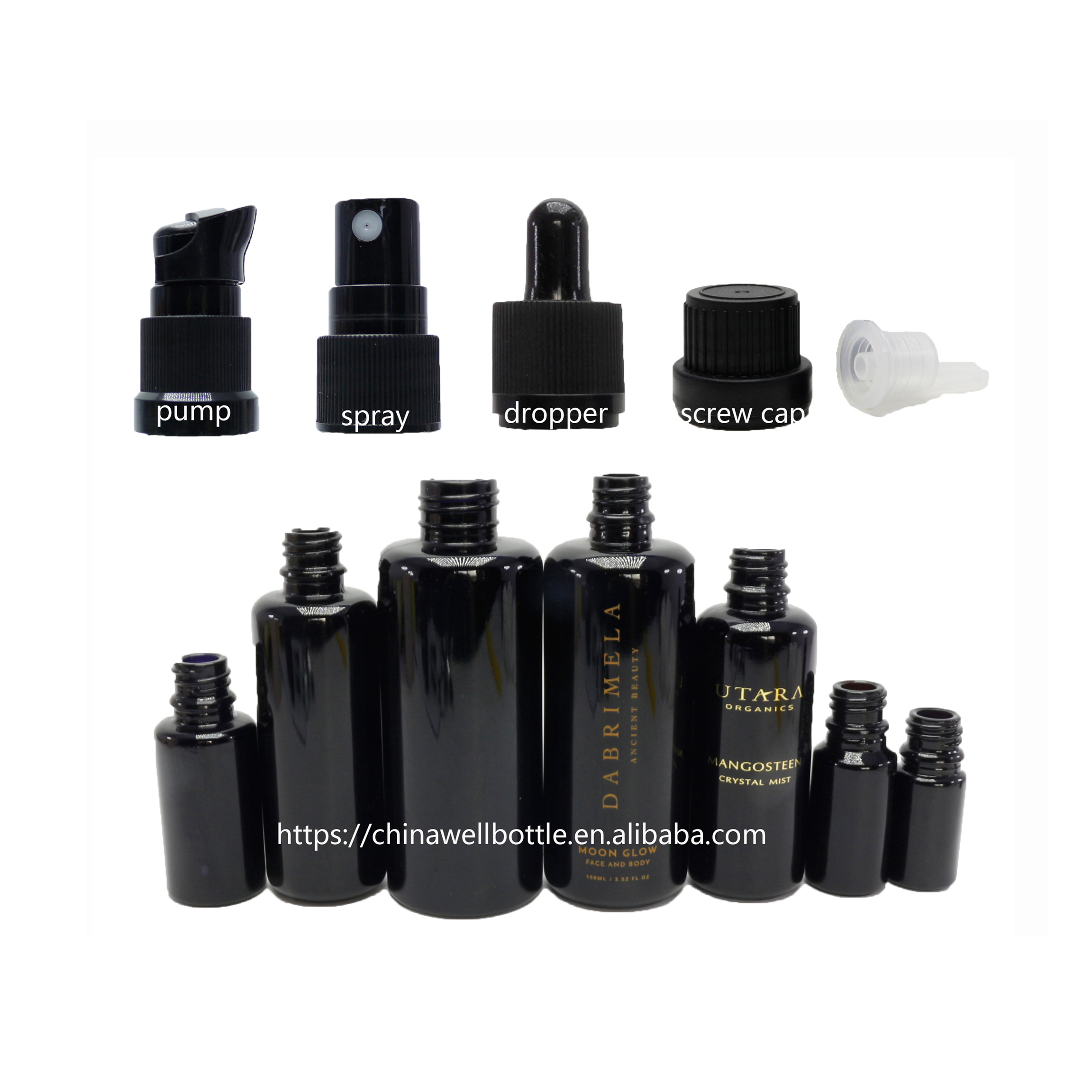5ml 15ml 30ml 50ml 100ml 120ml 200ml black violet glass dropper bottles uv lotion glass container for cosmetic CBD oil V-033E