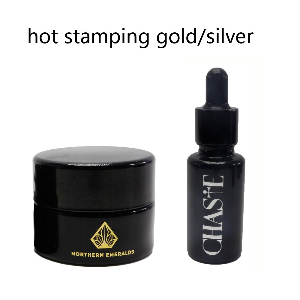 5ml 15ml 30ml 50ml 100ml 120ml 200ml black violet glass dropper bottles uv lotion glass container for cosmetic CBD oil V-033E