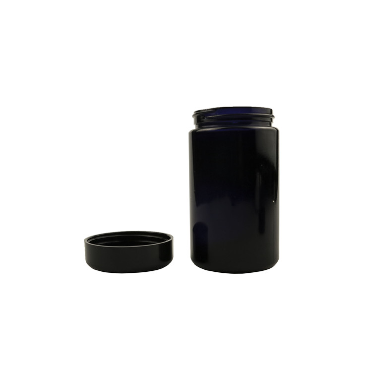 5ml 15ml 30ml 50ml 100ml 150ml 200ml 250ml 1oz straight slide black UV glass jar for weeds herbs cream packaging with lid