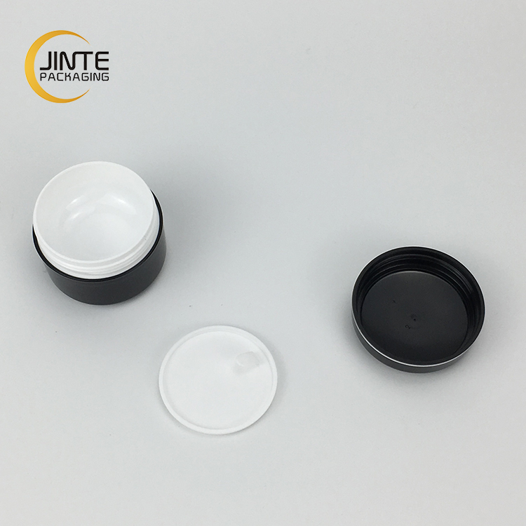5ml 15ml 30ml 50ml 100ml 150ml 200ml 250ml Round Black Empty Cosmetic Plastic PP jar