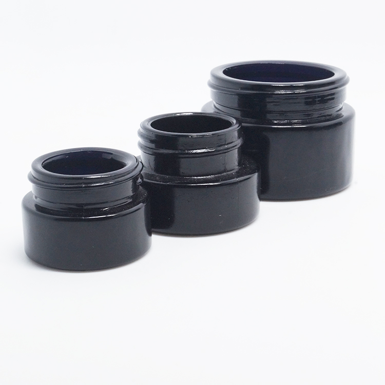 5ml 15ml 30ml 50ml 100ml 150ml 200ml 250ml dark violet glass jar glass bottle with plastic lid metal lid