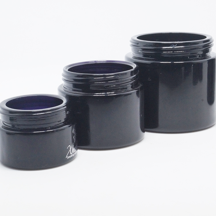 5ml 15ml 30ml 50ml 100ml 150ml 200ml 250ml dark violet glass jar glass bottle with plastic lid metal lid