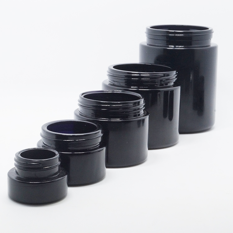 5ml 15ml 30ml 50ml 100ml 150ml 200ml 250ml uv glass jar glass jar glass bottle with plastic lid metal lid
